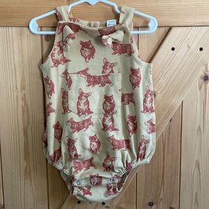 NWT Kate Quinn Bubble Romper - Corgi Print